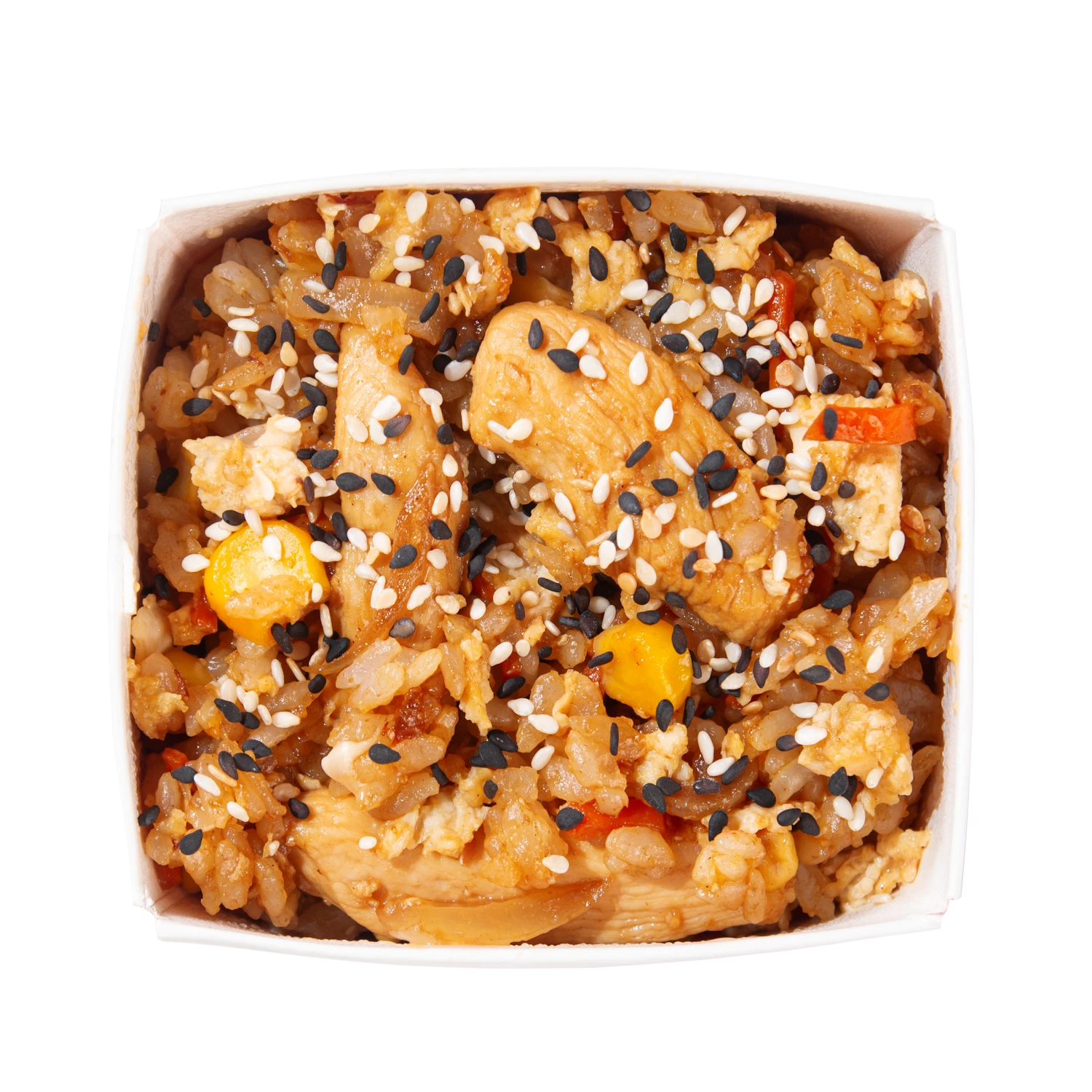 Рис с цыпленком в соусе терияки